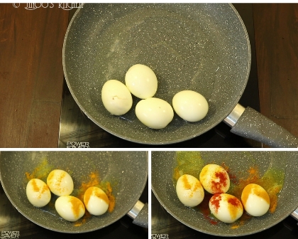 egg roast recipe | spicy egg roast dry | egg roast without tomato 