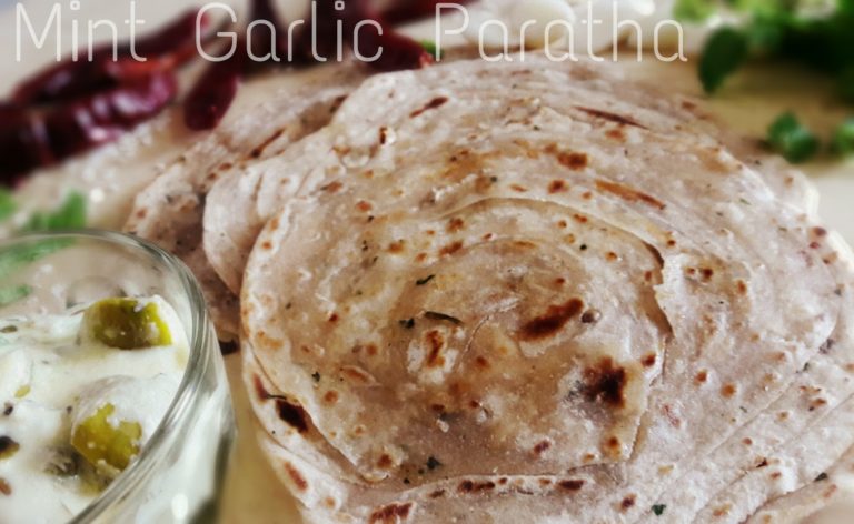 Mint Garlic Paratha