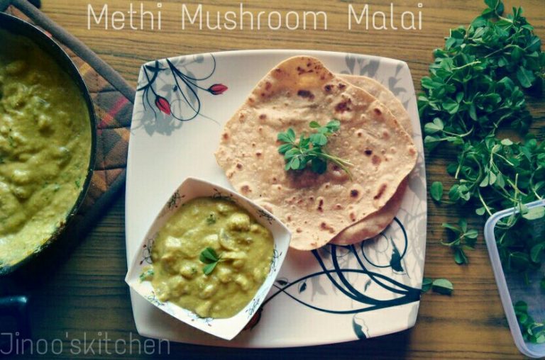 Methi Mushroom Malai