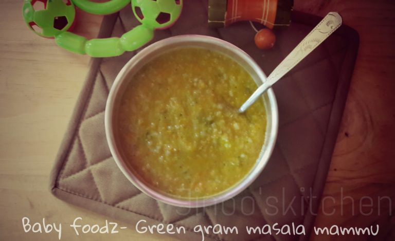 Baby foodz –  Green gram Masala Mammu