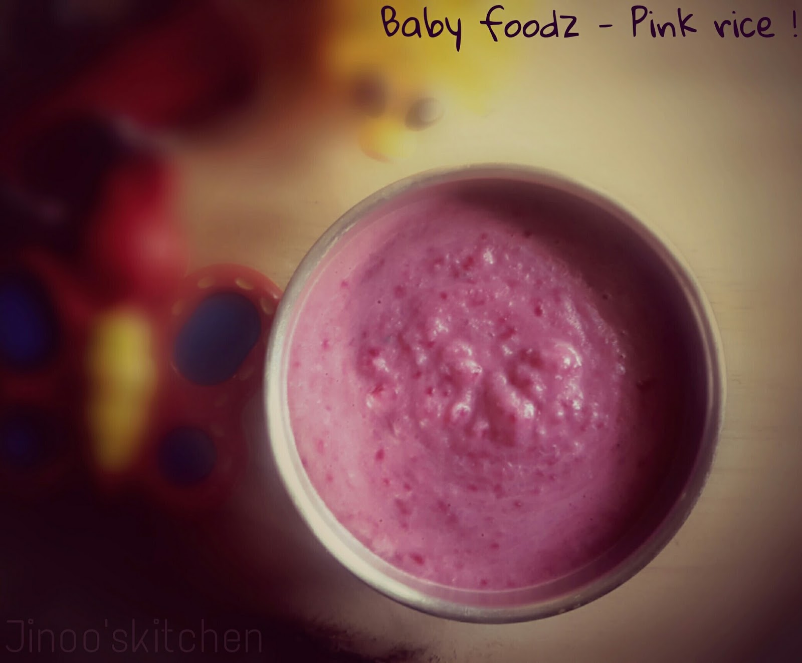 Baby foodz - Pink Rice ! Jinoo's Kitchen