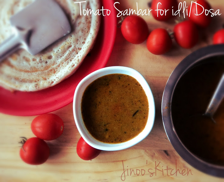 Tomato Sambar for Idli/Dosa