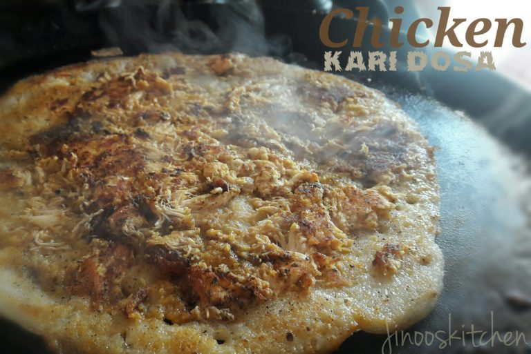 Chicken kari dosa / Kheema dosa