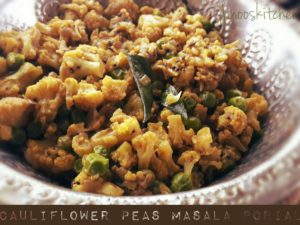 Cauliflower Peas Masala porial