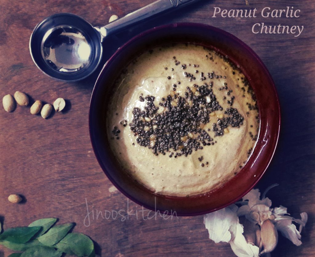 Peanut garlic chutney