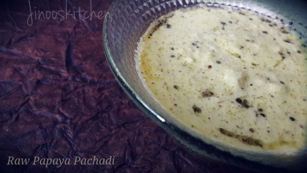 Raw papaya Pachadi 