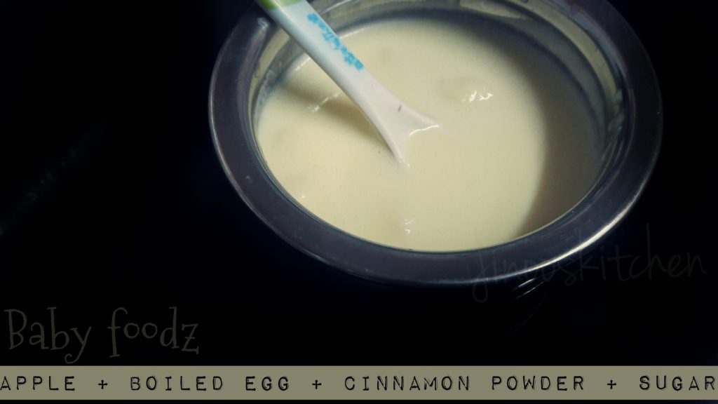 Apple egg puree