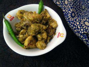 Green chilly chicken