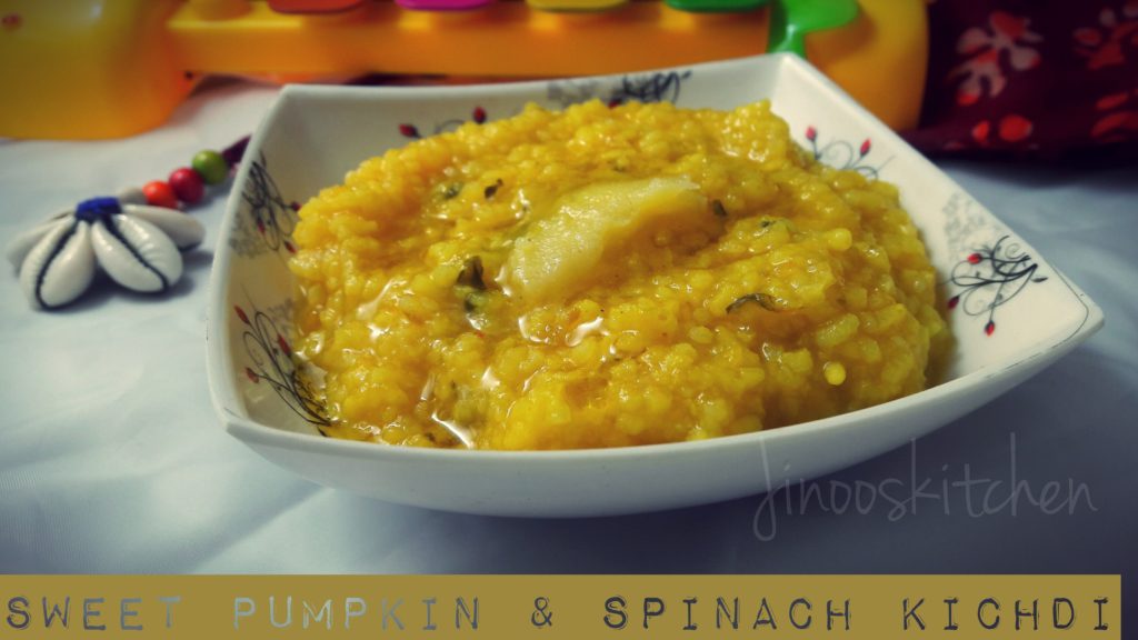 Sweet Pumpkin Palak Kichdi