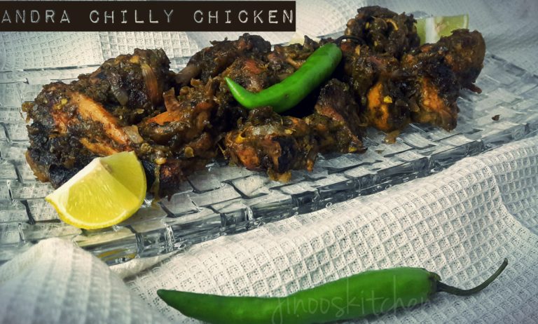 Andra chilly chicken/Green chilli chicken dry