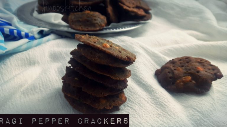 Ragi Pepper Crackers ~ Ragi milagu Thattai/Chekkalu