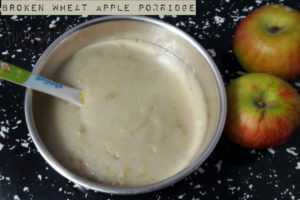 Broken Wheat apple porridge