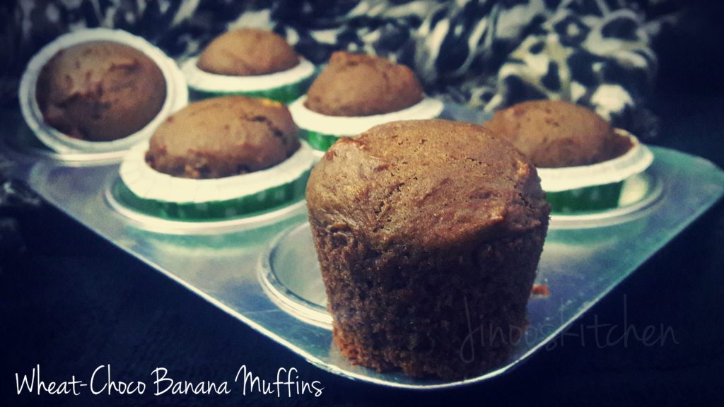 Wheat Choco Banana Muffins