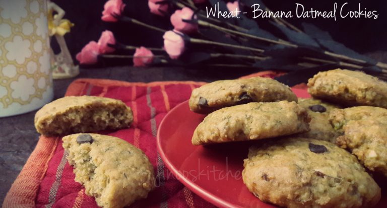 Wheat – Banana oatmeal Cookies