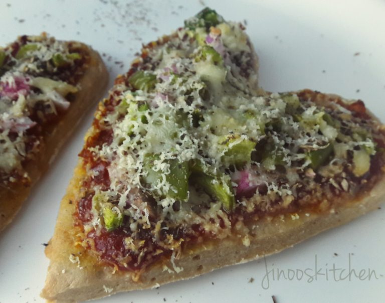 Whole Wheat Heart Pizza ~ valentine pizza recipe