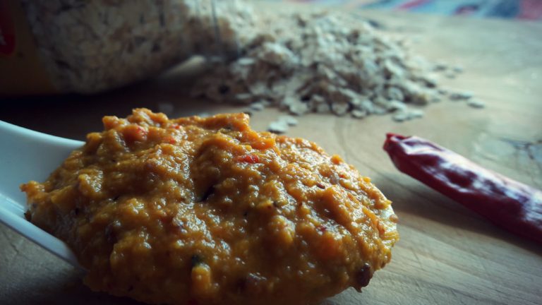 Carrots Oats Chutney ~ Oats recipes breakfast ~ Oats recipes Indian