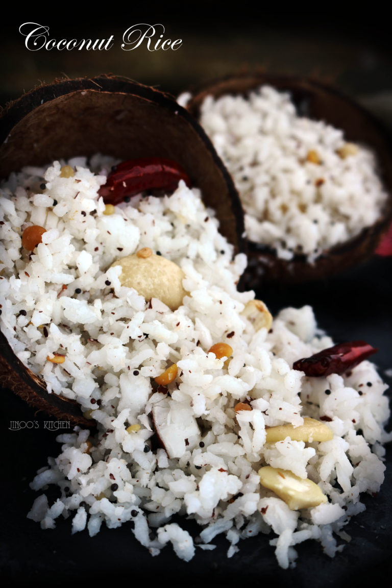 Coconut Rice ~ Thengai sadham recipe