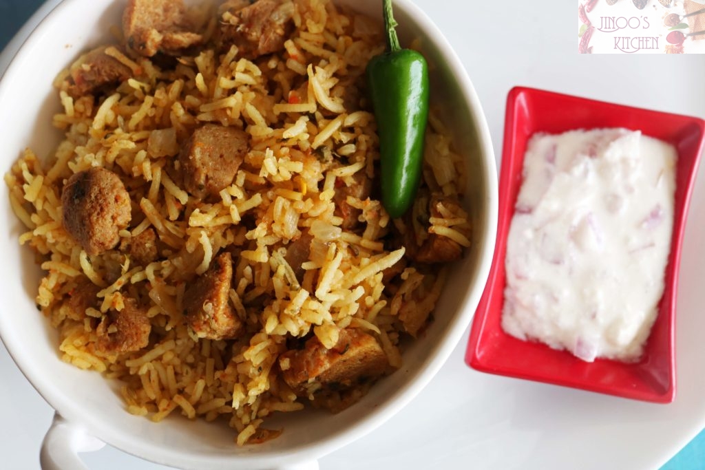 Soya Chunks Biryani-Meal Maker Biryani recipe