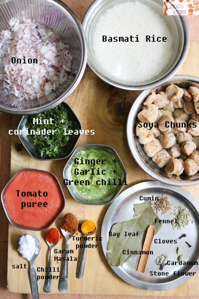 Soya Chunks Biryani-Meal Maker Biryani recipe