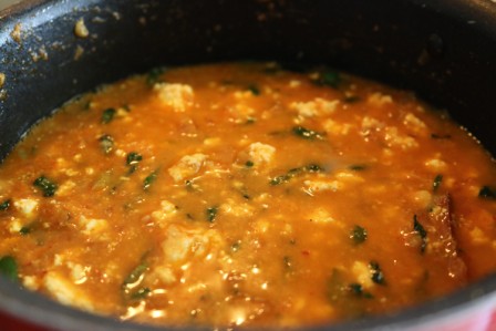 Methi Paneer Bhurji curry