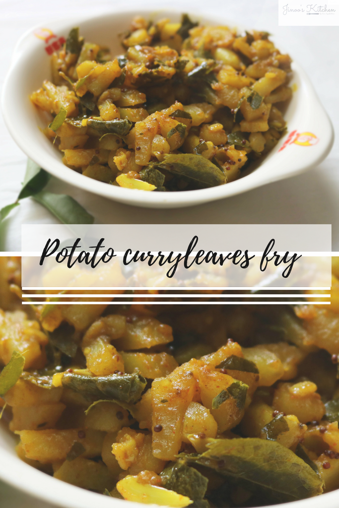 Potato curry leaves fry