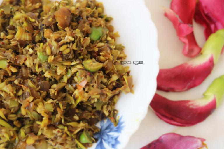 Agathi Poo Poriyal / Hummingbird Flower Stir Fry