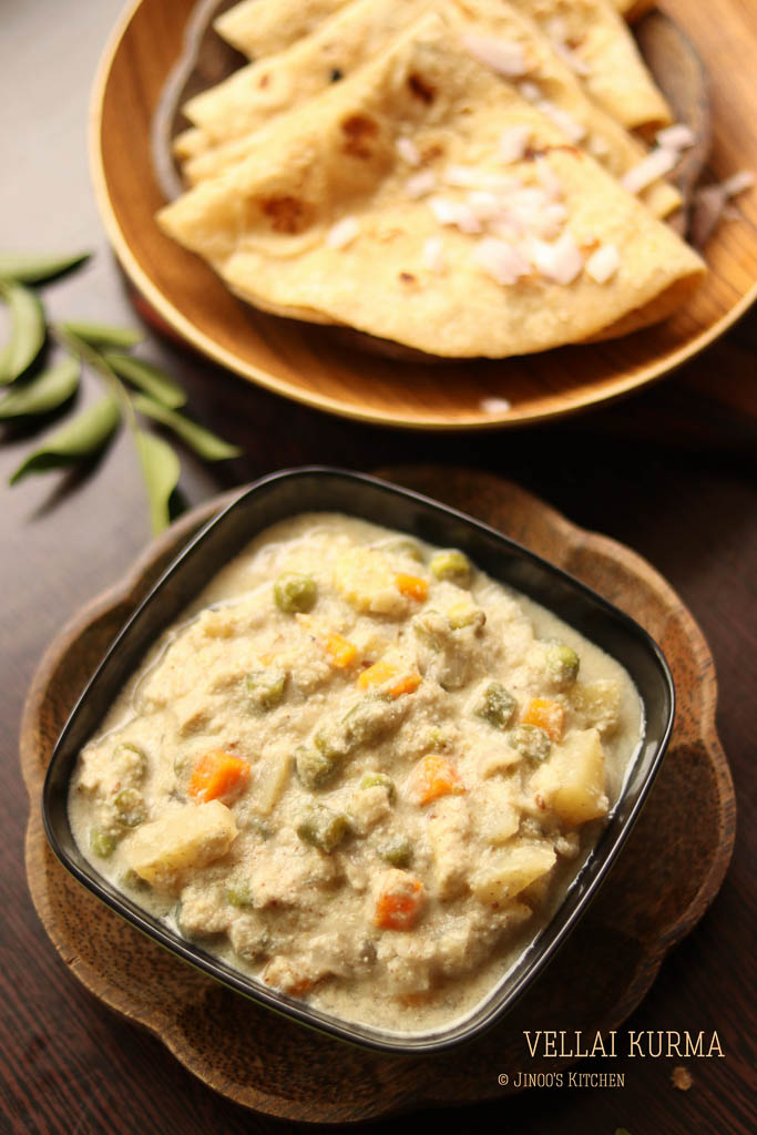 Vellai Kurma recipe | White vegetable kurma