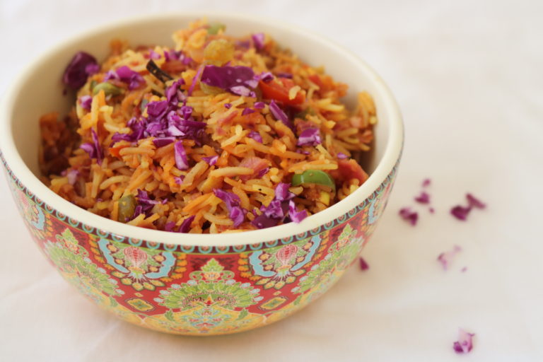 Red Cabbage Fried Rice recipe | Cabbage rice recipe
