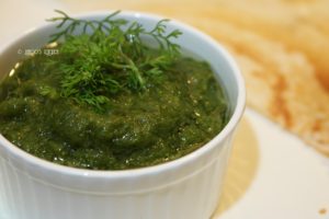 Green chilly Chutney for dosa