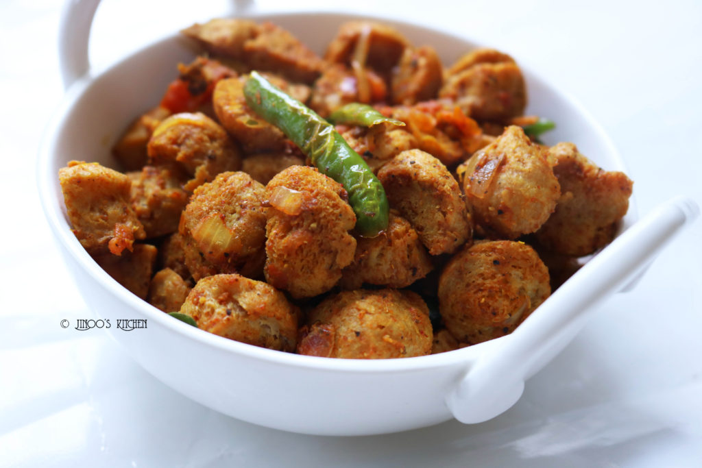 Spicy Soya chunks fry recipe