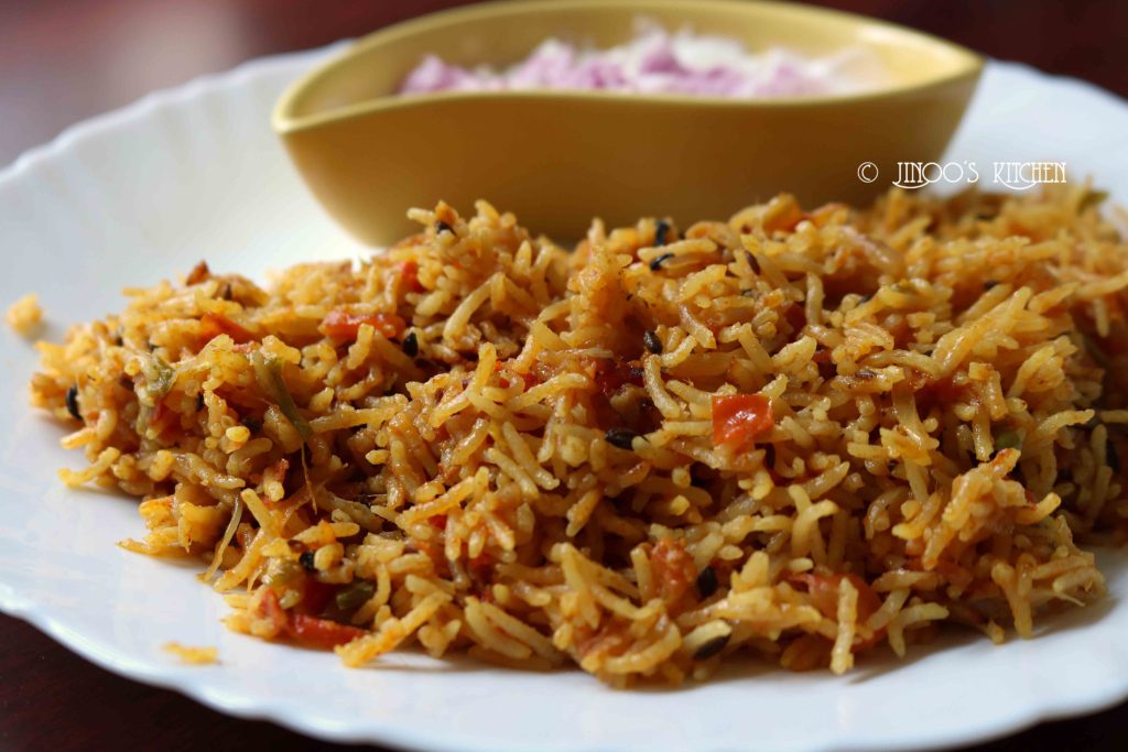 Tomato Biryani with coconut milk | Thakkali biryani