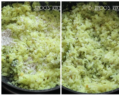Cabbage poriyal recipe