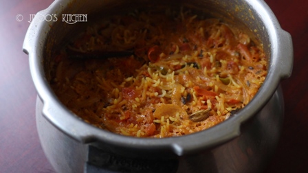 Tomato Biryani with coconut milk | Thakkali biryani