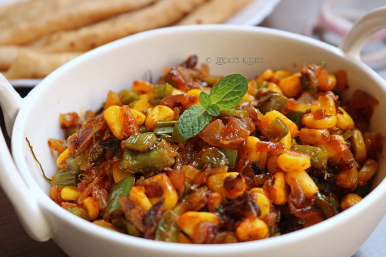 Sweet corn Capsicum sabzi | Corn Capsicum curry | Corn recipes indian
