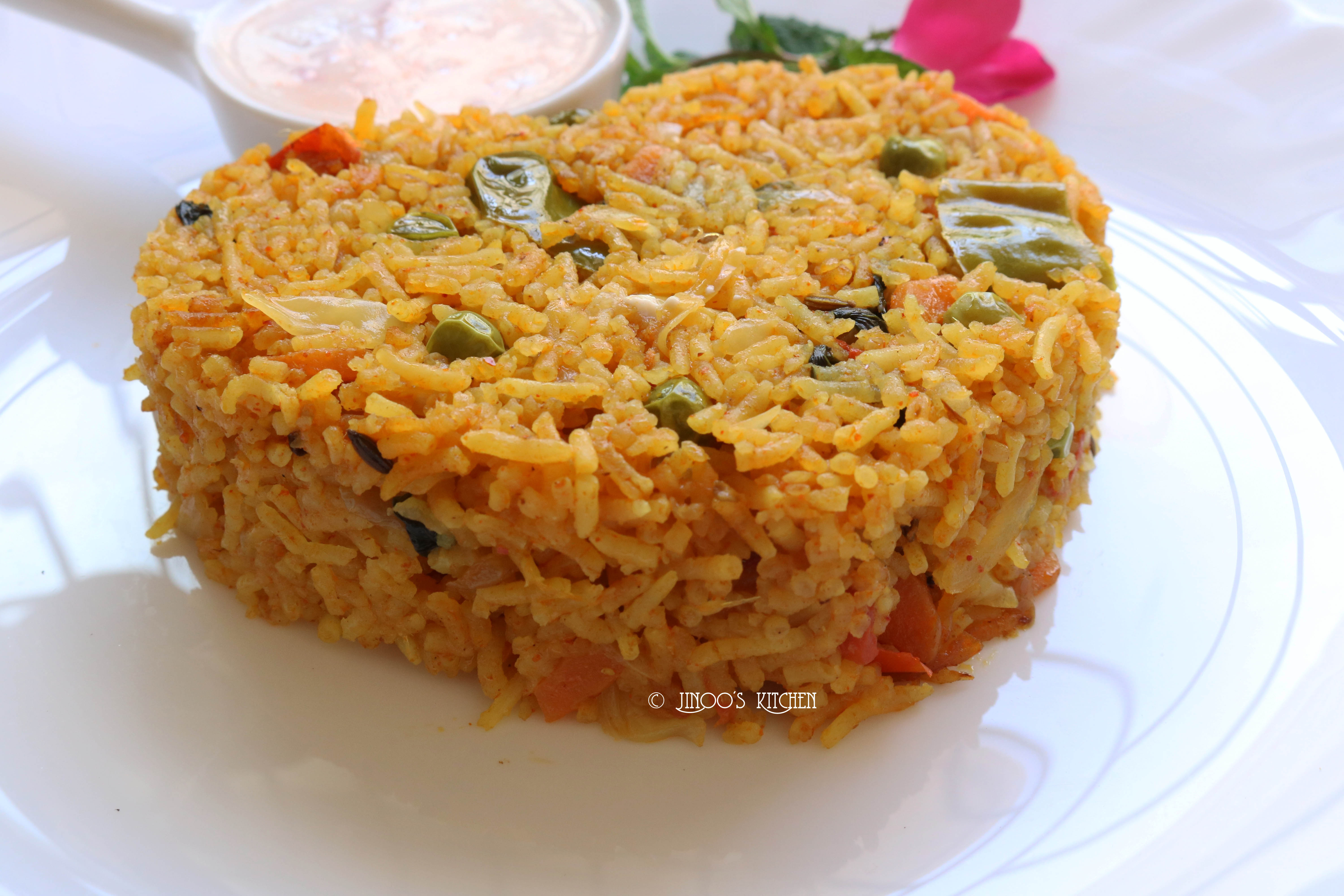 Brinji rice Vegetable Brinji rice recipe Brinji rice south Indian style.