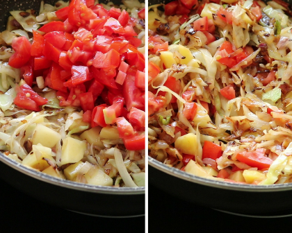 Cabbage curry bengali style