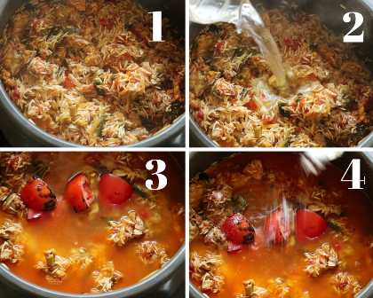 Tomato chicken biryani recipe