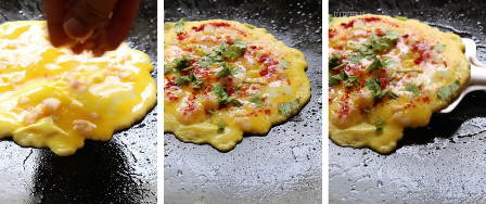 egg recipes south indian - one side omelette