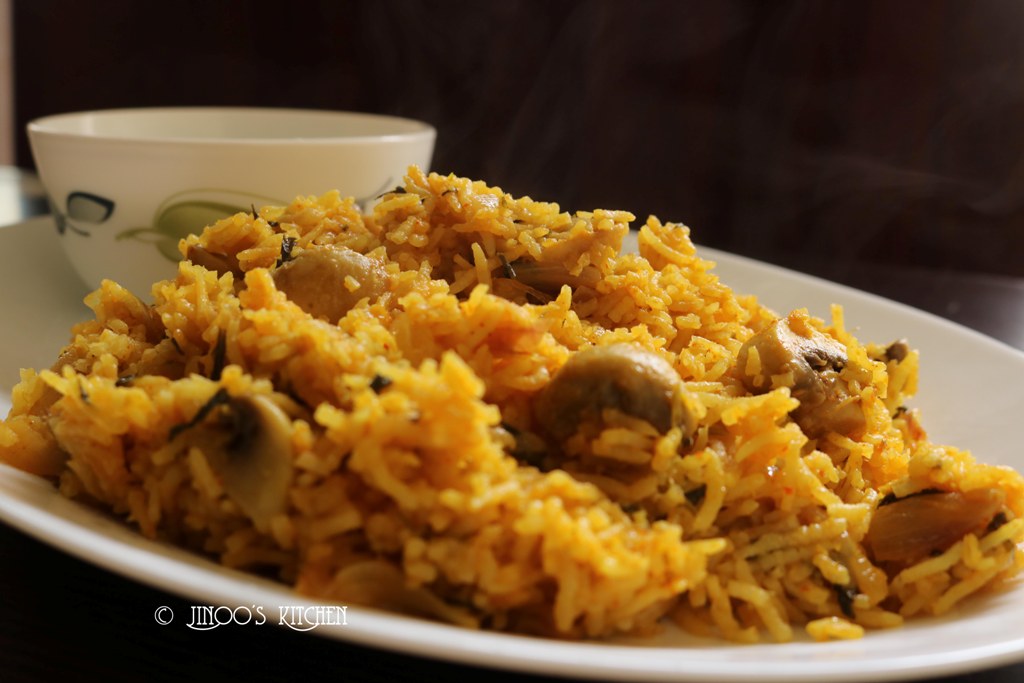 Mushroom Biryani recipe 