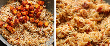 Paneer fried rice recipe