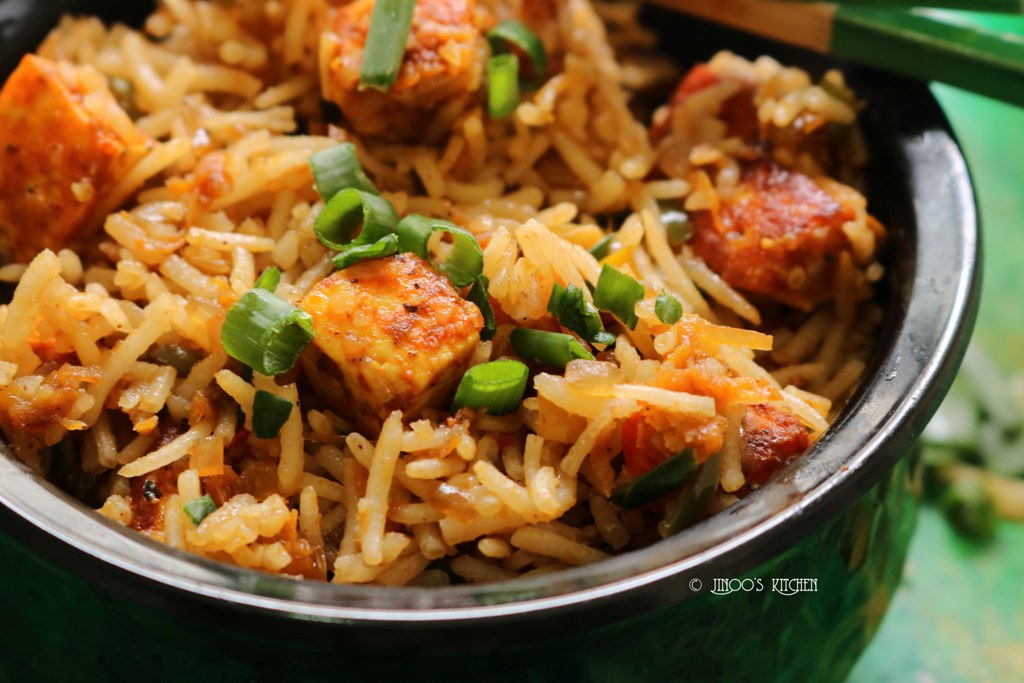 Paneer fried rice recipe