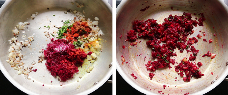 Kids lunch box recipes # 2 Butter corn and Beetroot ghee rice