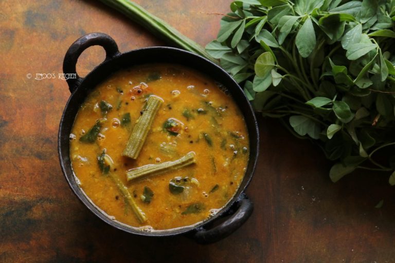 Methi sambar recipe | Vendhaya keerai sambar