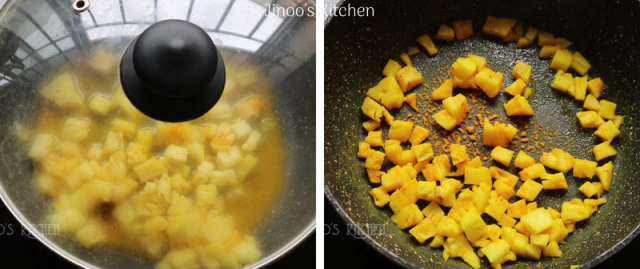 Pineapple madura curry without curd