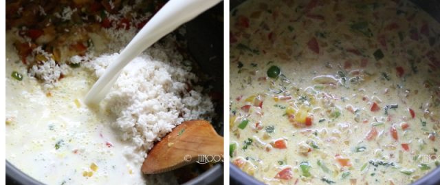 Capsicum coconut milk rice