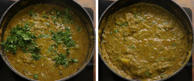 Aloo palak kurma recipe