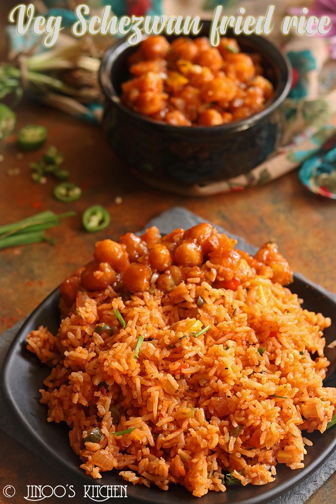 schezwan fried rice recipe | veg schezuan fried rice Jinoo's Kitchen