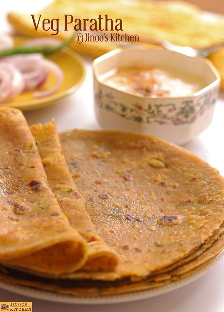 mixed veg paratha recipe