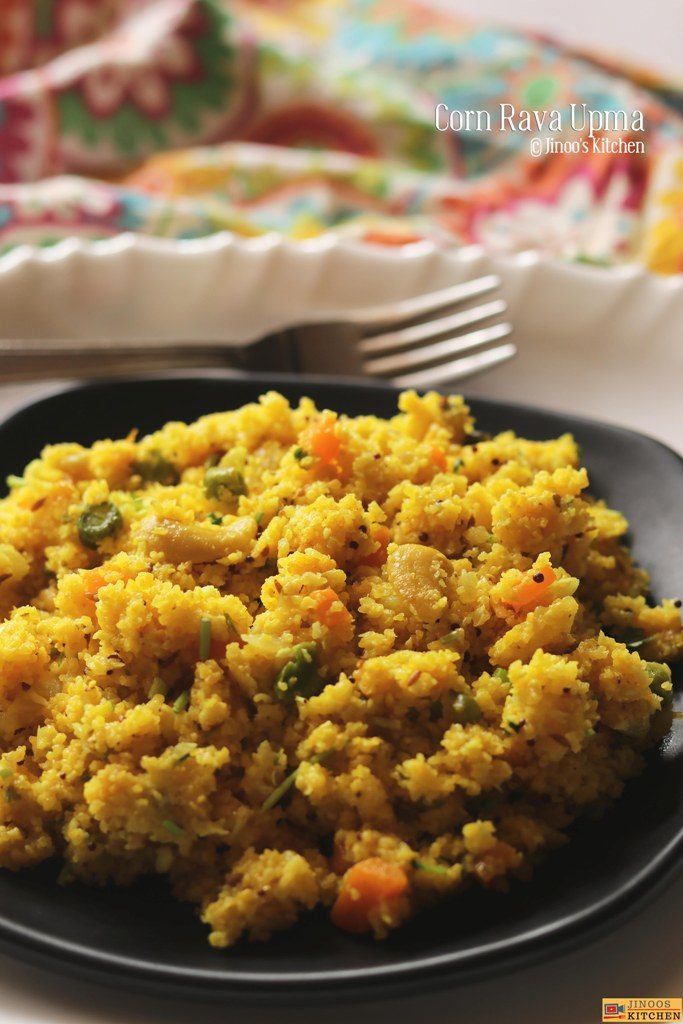 broken corn rava upma recipe