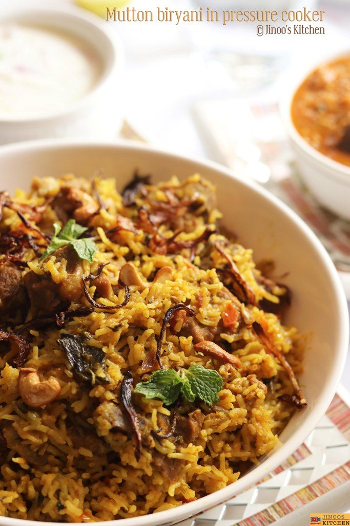 Easy mutton biryani recipe in pressure cooker with step by step photos